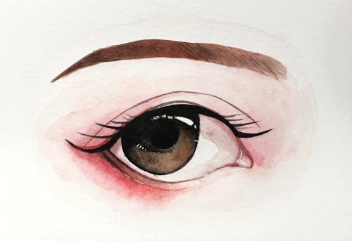 简笔画眼睛的画法古风