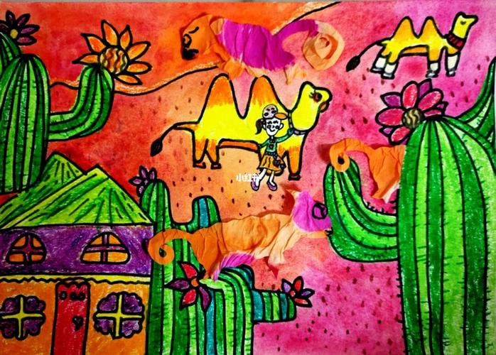 夕夕小朋友的画第48幅《沙漠勇者》_小朋友_儿童画_母婴_早教