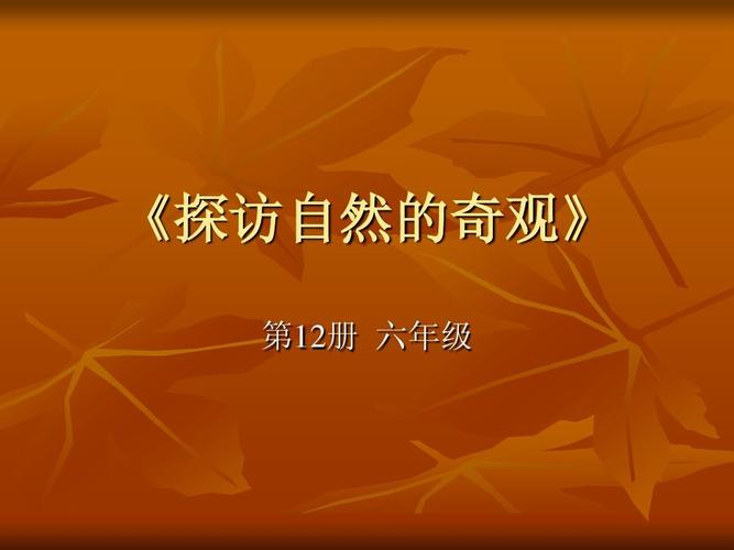 探访自然的奇观