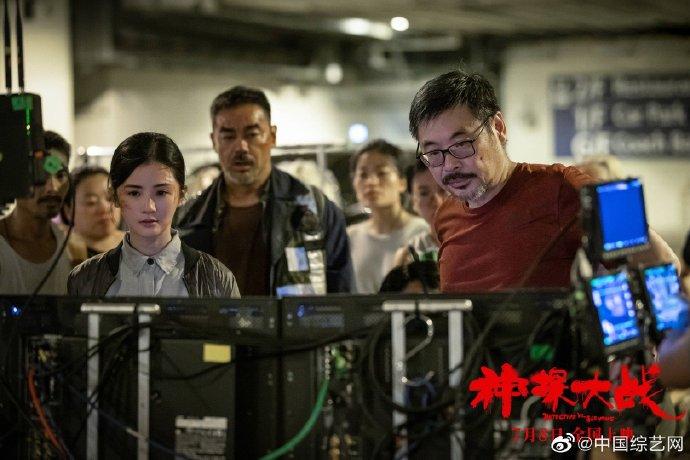 阿sa晒与刘青云20年前旧照##神探大战首映礼
