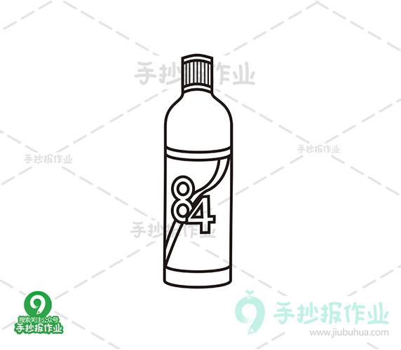 84消毒液简笔画