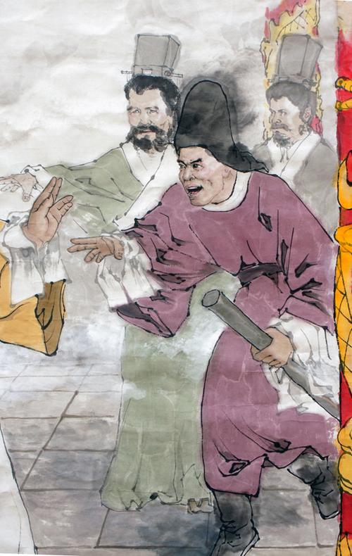 曹昕泰中国画新作《扁鹊见蔡桓公》