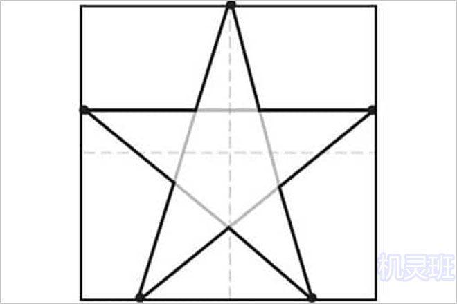 不用圆规怎么用最简单的方法画正五角星(步骤图解)