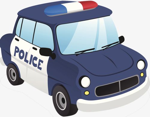 卡通汽车警车免扣素材