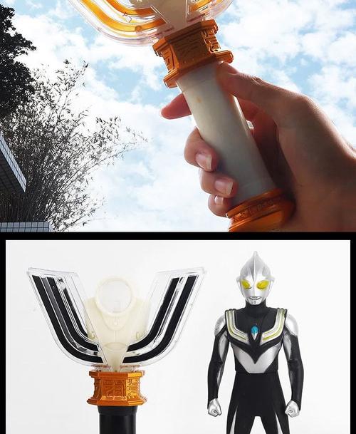 迪迦奥特曼神光棒大古光明变身器黑暗声光召唤器人偶模型男孩玩具23cm