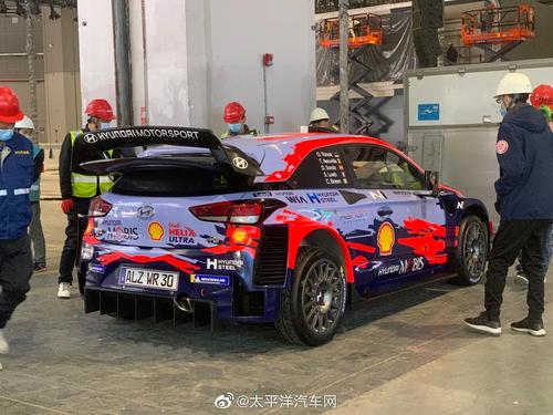 实力派选手现代i20 wrc赛车实拍!