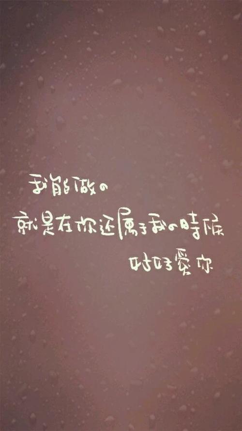 文字壁纸 我能做的 就是在你还属于我的时候好好爱你