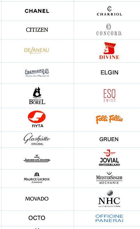 世界名表logo欣赏_创意元素