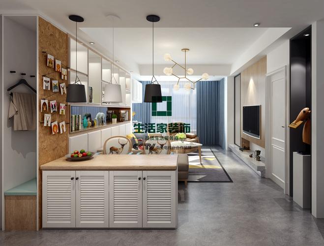 南充小户型装修,香槟小镇60平米装修北欧效果图