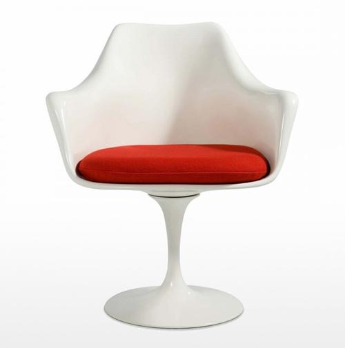 tulip armchair郁金香椅玻璃钢设计师郁金香扶手椅eero saarinen