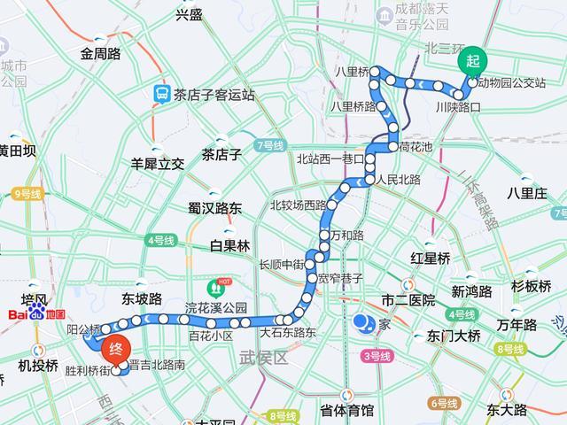 70路公交车线路图