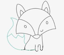 狐狸儿童画简笔画步骤图