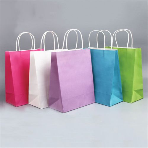 直供批发 环保优质纸袋 手提袋 糖果色礼品包装袋广告logo印刷袋