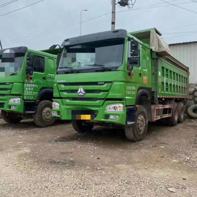 后八轮自卸车出售,豪沃环保后八轮绿皮自卸车,二手国五环保后八轮自卸