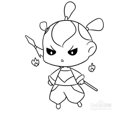 怎么画红孩儿的简笔画