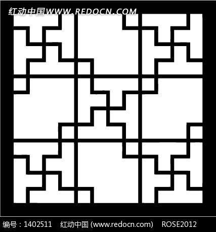 中国古典图案-直线构成的格子图案