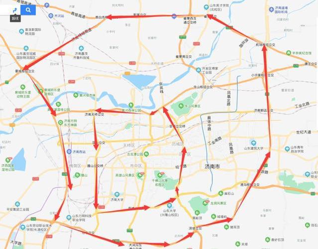 济南的环线一环二环三环四环各是哪条路串联起来的