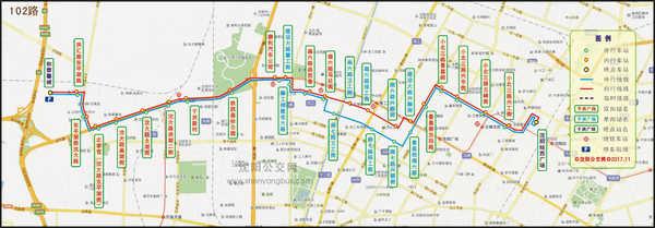 沈阳102路公交车由和泰馨城始发,经洪汇路,东平湖街,沈大路,建设西路