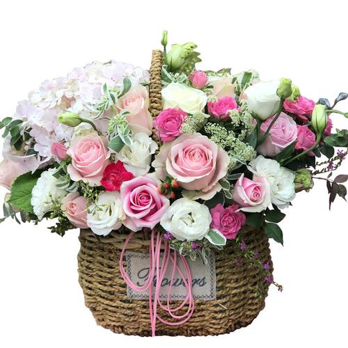 鲜花速递(同城) 手提小花篮西安广州哈尔滨北京同城鲜花速递天津太原