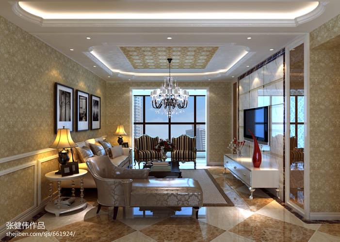 欧式家装室内设计小户型吊顶装修效果图大全