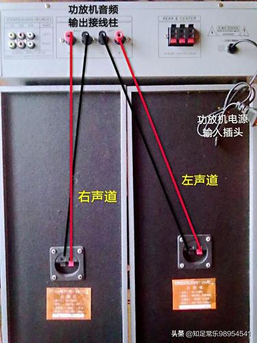 老式功放与音箱接线图音箱后面的4个接口图解