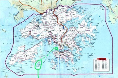 p1:香港地图(中环码头--长洲湾)