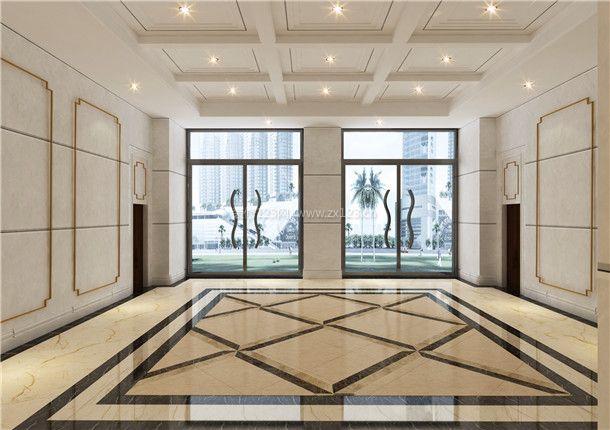 2022办公楼大厅地板砖装修图片
