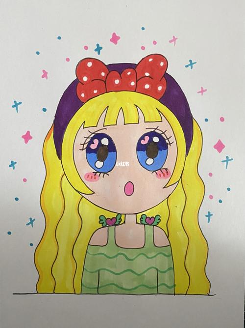 小女孩儿童画9799_儿童画_文化_绘画