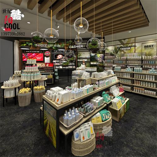 美妆店化妆品店展示台组合促销中岛流水台护肤品陈列柜面膜地堆头