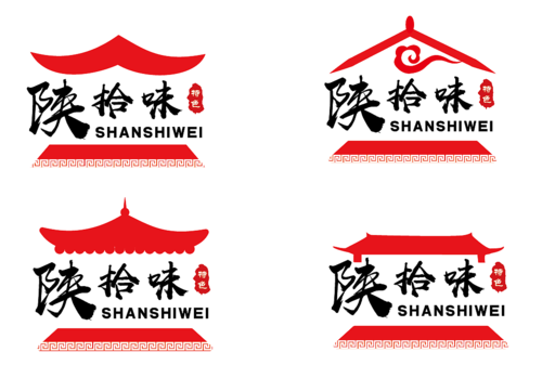 一家陕西特色餐饮店的logo
