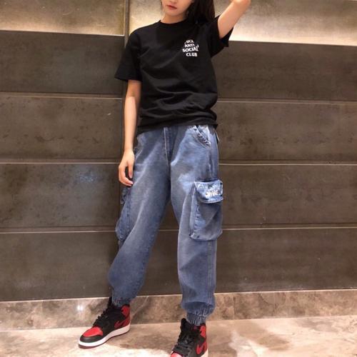 converse匡威立体大口袋束脚牛仔裤