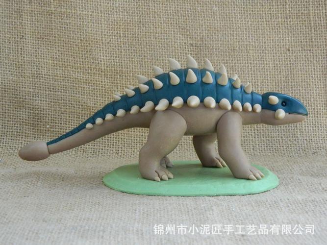 【小泥匠手工软陶】仿真版大号-甲龙 纯手工软陶摆件