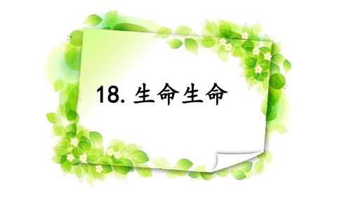 四年级语文下册人教版 第18课 生命生命ppt