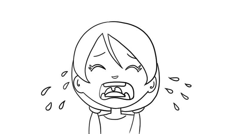 微笑面具在心在哭泣简笔画