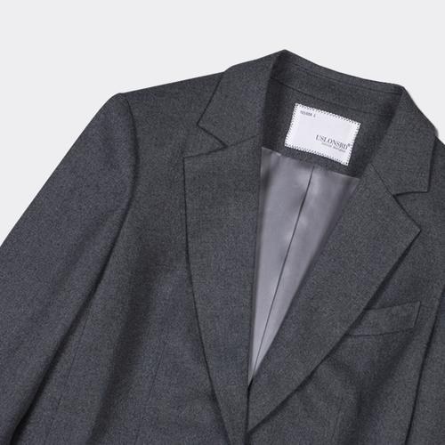 uslonsrd小西装女外套深灰色职业正装春秋装通勤商务面试上衣订制