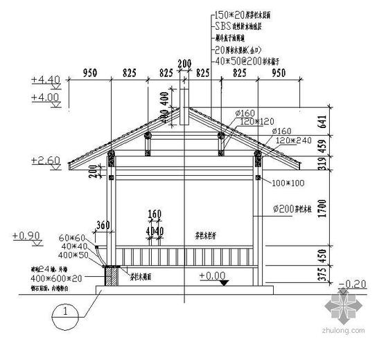 [分享]四角亭结构图资料下载