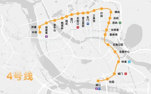 福州地铁4号线正在建设中,我们看看线路是怎么走