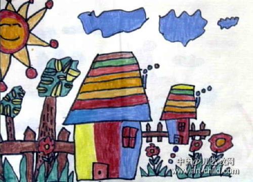 美好家园简笔画4k