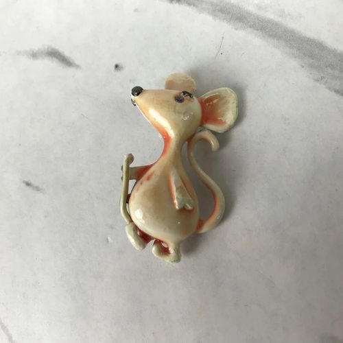 jj出品可爱老鼠胸针