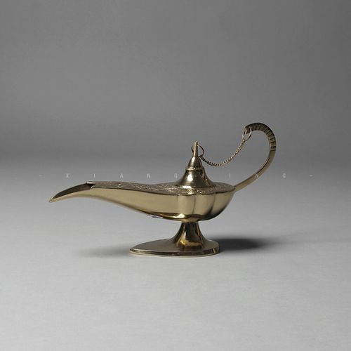 印度进口复古怀旧铜制阿拉丁神灯状摆件装饰品 design 象形