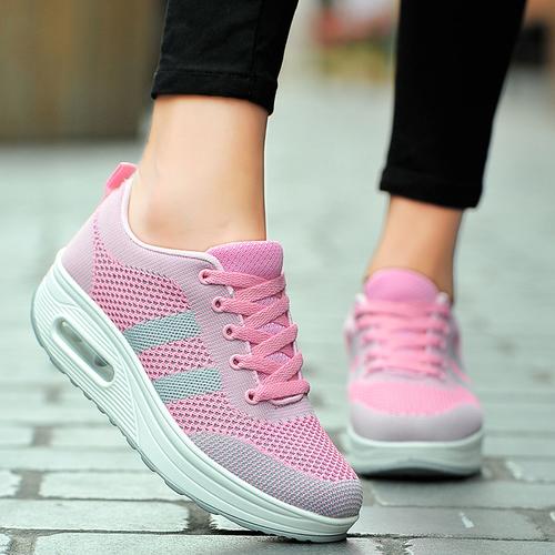 女士舒适新款摇摇运动鞋透气女鞋春夏季