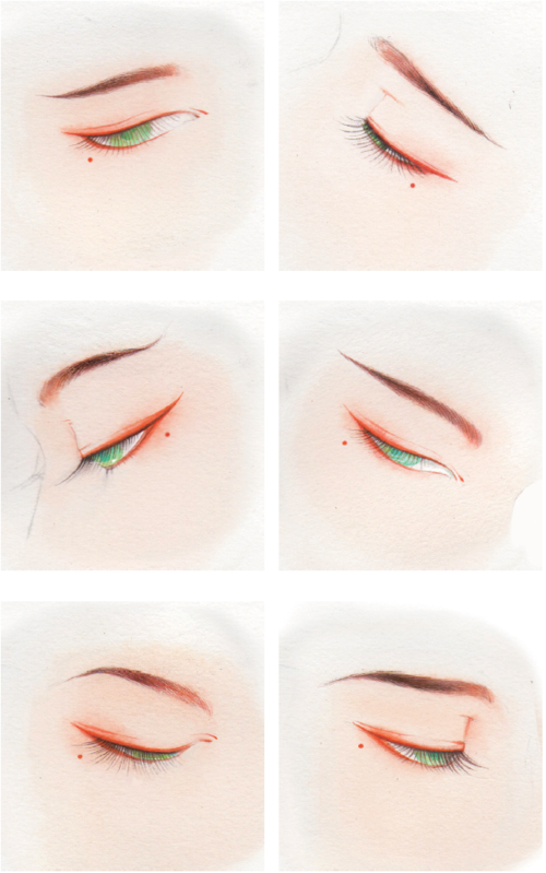 别有一番风韵藏在水彩中的古风人物眼睛画法一涂一描就征服了无数人