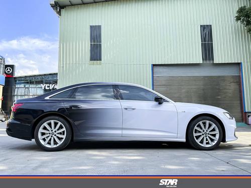 个性定制奥迪a6l改色膜黑白渐变彩绘注定是不一样的风景