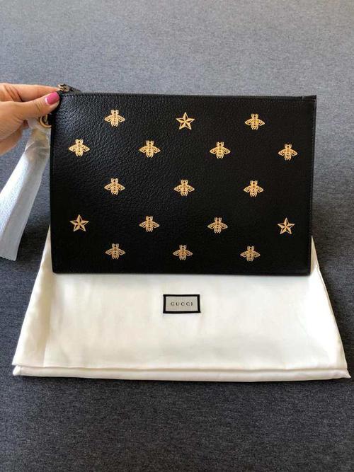gucci古驰男士手包/手拿包小蜜蜂手包_【95新】新_6800元_长0.