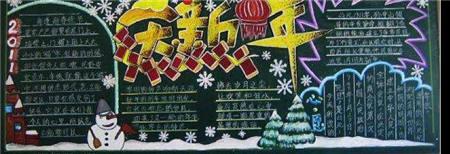 迎新年黑板报:声声爆竹
