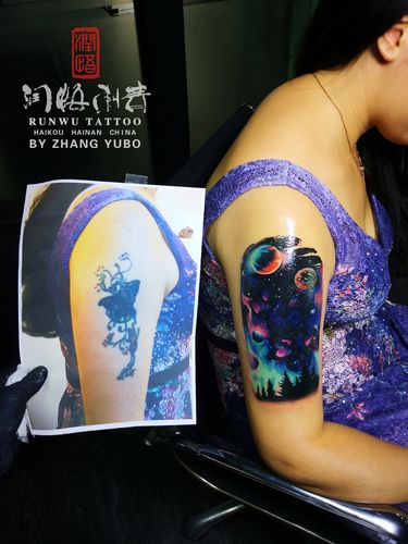 部分遮盖纹身案例