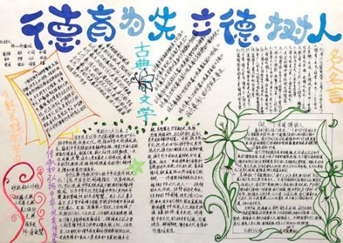 立德树人主题的手抄报 爱国主题的手抄报