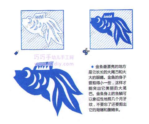 鱼鳞纹的剪纸方法 手工剪纸图片大全简单-蒲城教育