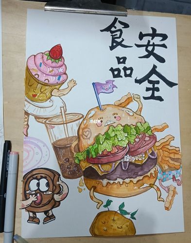 食品安全海报分享_海报_插画_绘画_我的插画分享_文化