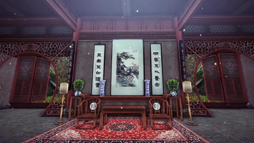 穿越富家客厅舞台背景